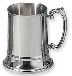 ***X58601 Tankard 450ml Stainless Steel(was X57500) - Engravable & Gifts/Tankards