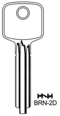 Hook 3797 brisant dimple key jma = BRN-2d Ultion SILCA = BRS3R XHV115 - Keys/Dimple Keys
