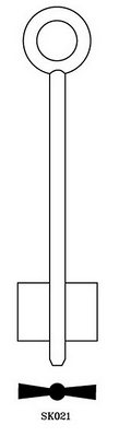 Hook: 5306..jma = SK021 Chatwood Milner double bit safe 5 guage - Keys/Safe Keys