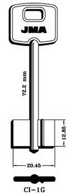 Hook 5318...jma = Ci-1g double bit safe key - Keys/Safe Keys