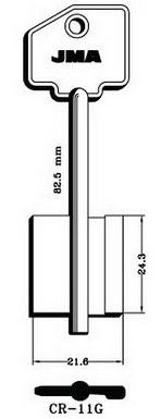Hook 5319...jma = CR-11g double bit safe key - Keys/Safe Keys