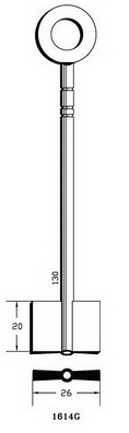 Hook: 5324...1614g double bit safe key - Keys/Safe Keys