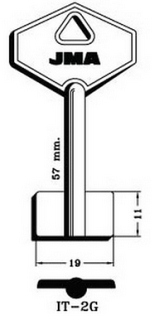 Hook 5329..jma = iT-2g double bit safe key - Keys/Safe Keys