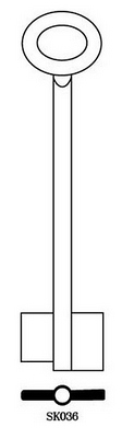 Hook 5331...jma = SK036 TANN double bit safe key - Keys/Safe Keys