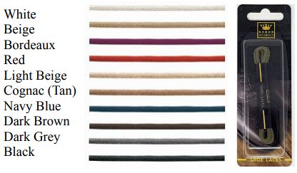 Sovereign 60cm Round Laces Blister Pack (10 pair)