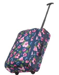 TB023-689 Navy Floral 21 Trolley Bag