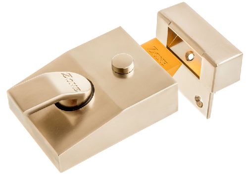 Zone 90mm Nightlatch Chrome Case 8260/SCP/V Visi Pack - Locks & Security Products/Rim Cylinder Locks