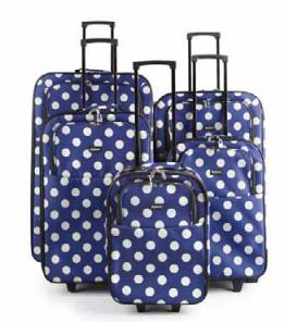 2087F-5-RTWTBL Regency Spot White/Blue (set of 5) Trolley Cases