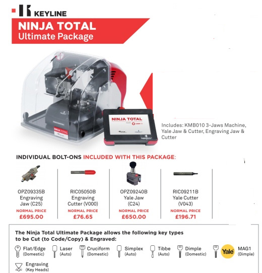 Ninja Total Ulimate Package - Key Machines/Electronic Key Machines