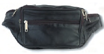 1446 Large Sheep Nappa Bum Bag With 7 Zips