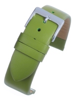 W114 lime Green Calf Leather Watch Strap Matt Finish with Nubuck Lining