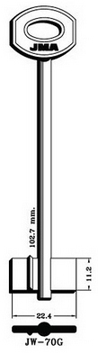 Hook 5386...juwel double bitt safe hd = xdb009 JW60 jma = JW-70G - Keys/Safe Keys