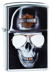 Zippo 29739 Harley Davidson Skull Helmet & Gold Tooth 60004323 - Zippo/Zippo Lighters - Harley Davidson