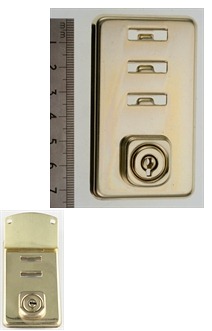 3 POSITION FOLIO LOCK 1450 BRASS