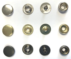 Press Studs 13mm Round Spring Fastener 050 (pack 100)