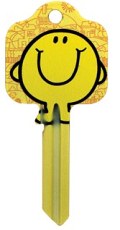 Hook 3892 F647 - UL2 MR HAPPY KEY BLANK Mr Men - Keys/Licenced Fun Keys