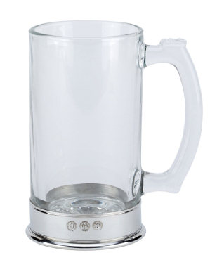 580/1 Pewter Mounted Plain Glass Tankard in Presentation Box