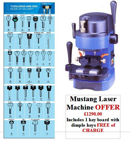 Mustang TM303 Laser Key Machine OFFER including Dimple Board