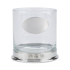 576/1 Single Whisky Glass with Engraving Plate & Pewter Base in Presentation Box - Engravable & Gifts/Xmas Gifts