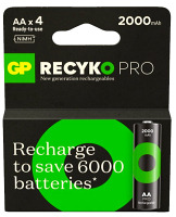 AA Rechargable Batteries GP (card 4) - Watch Accessories & Batteries/GP Ultra Batteries