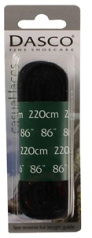 Dasco Blister Packs Laces 220cm Cord Black (Pack 6)