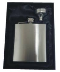 FLASK1 - 6oz Flask Steel in Gift Box