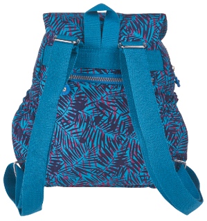 2504 Crinkled Nylon Back Pack with 2 Zips 2 Pockets