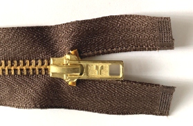 Closed End Brass Brown No6 Zip MGC56C - Zips/Metal Closed end