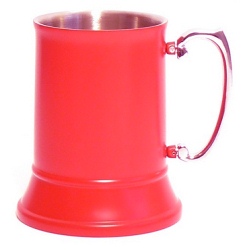 ...X57502 Red Stainless Steel Tankard 500ml