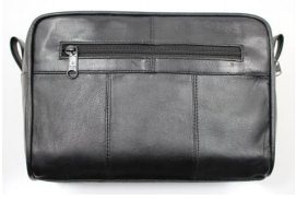 MWB01A Mens Leather Wash Bag