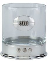 560/1 Rugby Ball Single Whisky Glass with Pewter Base ( In Presentation Box) - Engravable & Gifts/Gifts