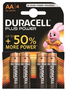 Duracell Plus AA Batteries (pack 4) - Watch Accessories & Batteries/Duracel Batteries
