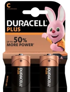 Duracell Plus C Batteries (pack of 2) - Watch Accessories & Batteries/Duracel Batteries