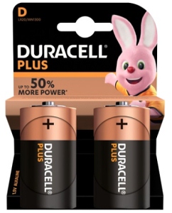 Duracell Plus D Batteries (pack of 2) - Watch Accessories & Batteries/Duracel Batteries