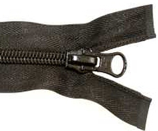 P100 Nylon Black Open End Zips Heavy (10mm) CNO10K - Zips/Nylon Heavy Open End