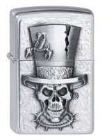 Zippo 2001666 SKULL TOP HAT EMBLEM - Zippo/Zippo Lighters
