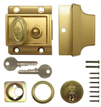 0517 NARROW TRADITIONAL NIGHTLATCH POLISHED BRASS BOXED