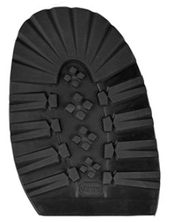 Vibram Grizzly 7mm Rubber 1/2 Soles Black (pair)