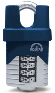 Squire VULCAN COMBI50CS 50mm Padlock - Closed Shackle - 4 Wheel