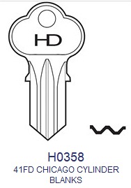 Hook 3152 H0358 41FD CHICAGO CYLINDER BLANKS