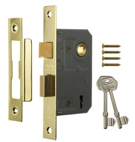 473-37 Era 3 Lever Sash Lock 2.5 Brass Boxed