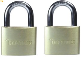 DFAL4T Squire Defender 40mm Aluminium Padlock Twin Pack