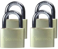 DFAL4Q Squire Defender 40mm Aluminium Padlock 4 Pack