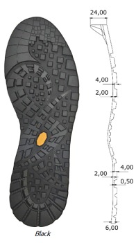 Vibram 1210 Friction Sole Black (pair) unit