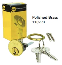 ******Yale 1109PB Rim Cylinder Polished Brass Boxed - Locks & Security Products/Rim Cylinder Locks