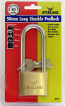 ..........BPL252 50mm brass padlock long shackle