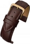 R509 Watch Straps Leather Dark Brown Padded Buffalo Grain