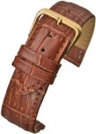 R650S Tan Padded Croc Grain Watch Straps