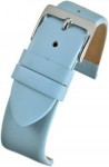 W117 Light Blue Calf Leather Watch Strap Matt Finish with Nubuck Lining