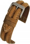 WR917 Light Brown Double Ridge Profile Water Resistant Watch Strap - Watch Straps/Main Range